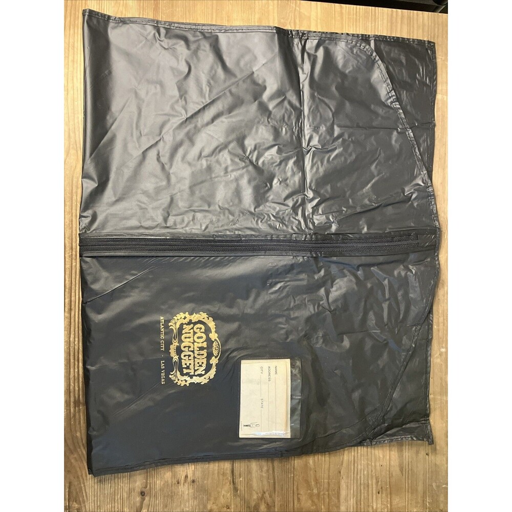 Vintage Golden Nugget Hotel Casino Atlantic City Las Vegas Garment Bag Unused